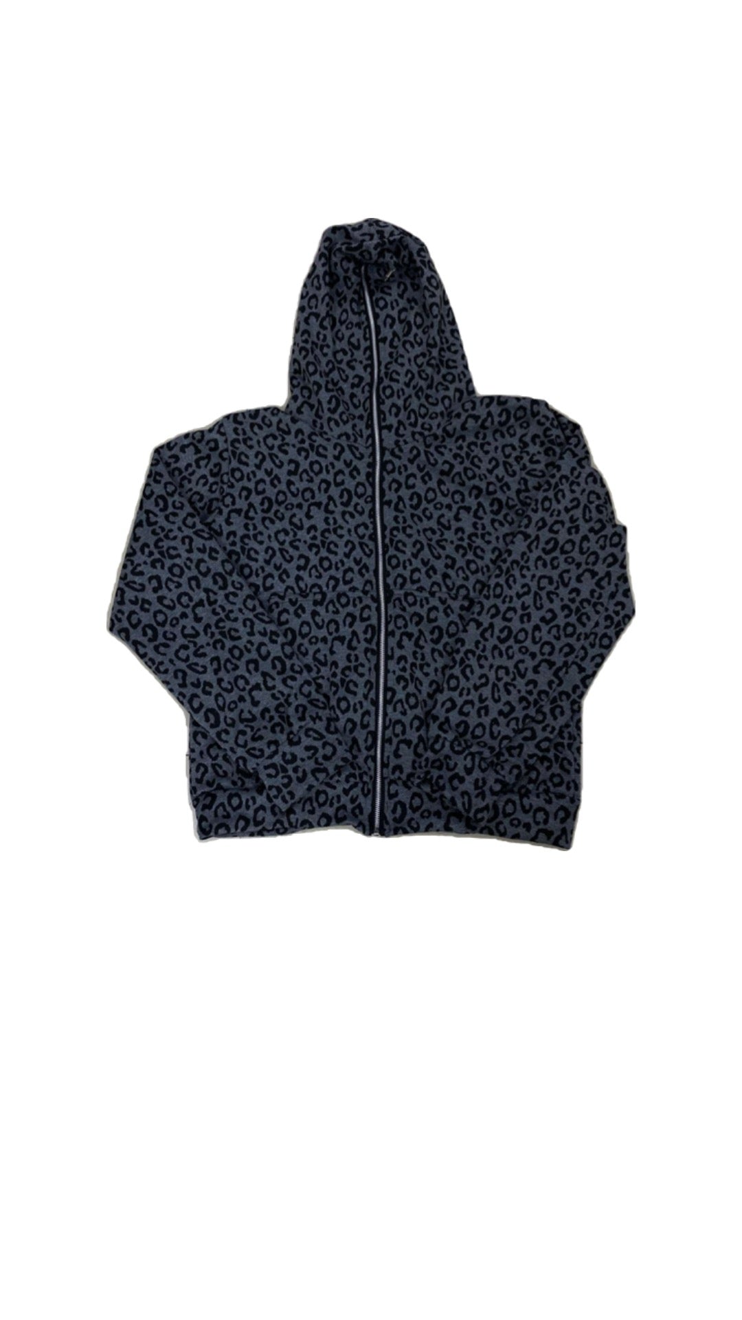 LEOPARD PRINT FULL ZIP-UP HOODIE