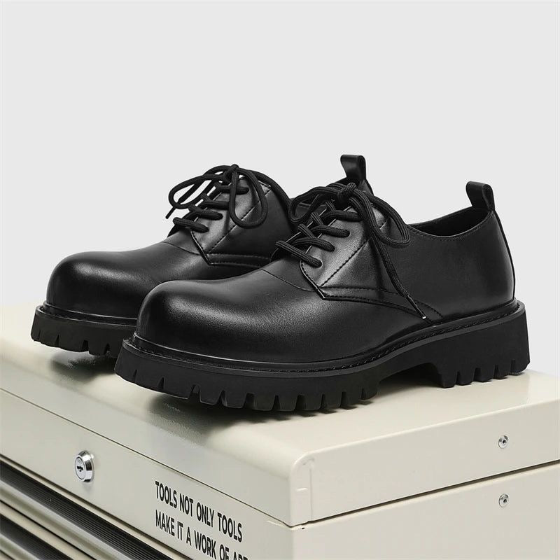 MEN HIGH SOLE DERBY LOAFERS