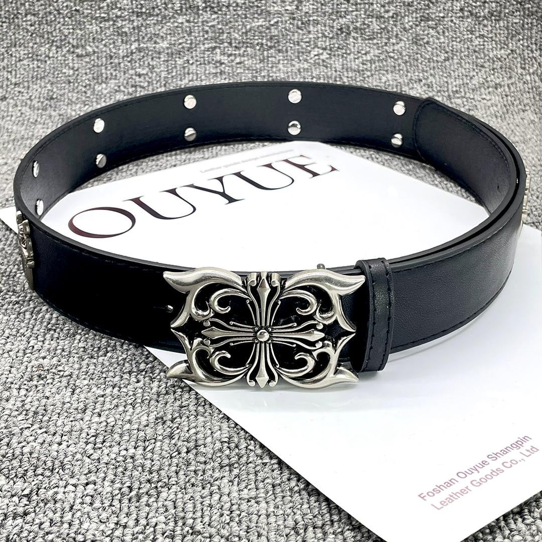 CHROME HEARTS LEATHER BELT (105cm)