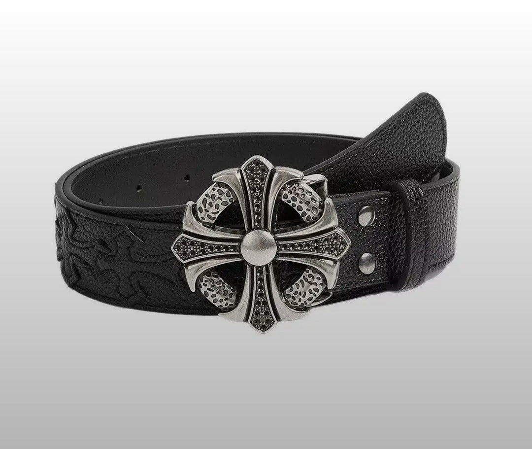 CHROME HEARTS LEATHER BELT 4 (105cm)