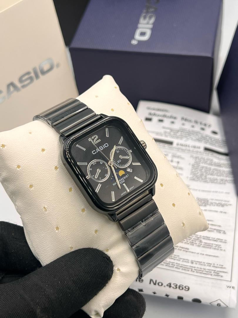 Black Casio chronograph