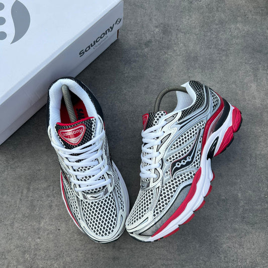 SAUCONY PRO GRID OMNI WHITE SILVER GRID
