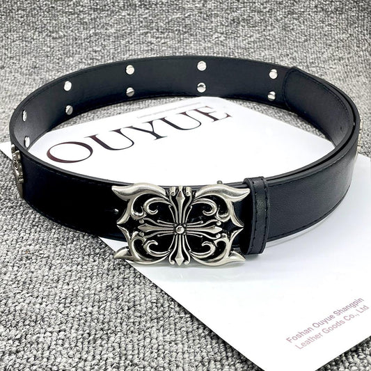 CHROME HEARTS LEATHER BELT (105cm)