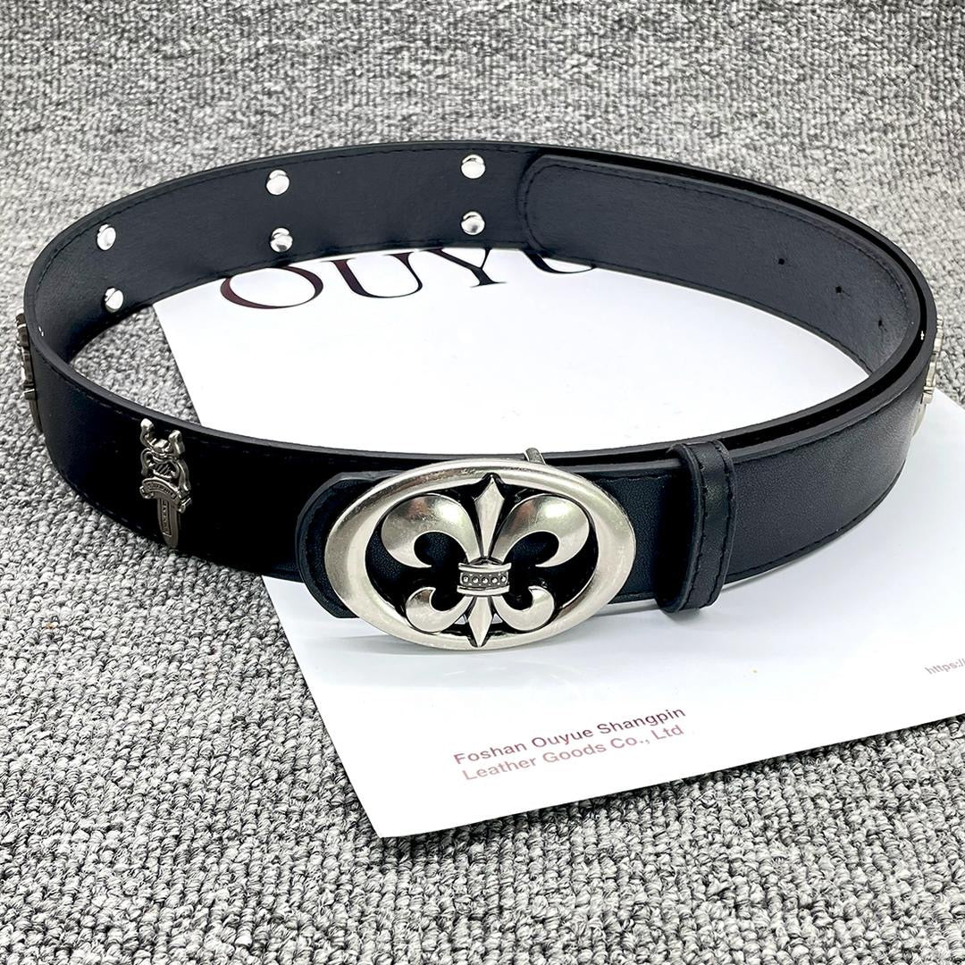CHROME HEARTS LEATHER BELT 2 (105cm)