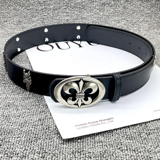 CHROME HEARTS LEATHER BELT 2 (105cm)