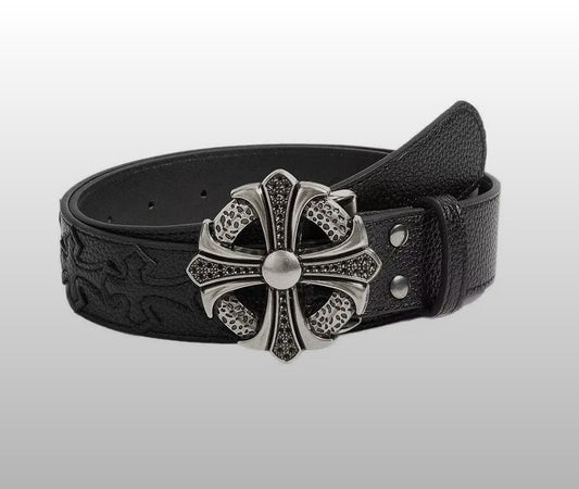 CHROME HEARTS LEATHER BELT 4 (105cm)