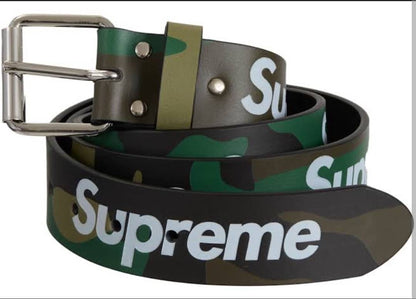 Camouflage Supreme leather belt