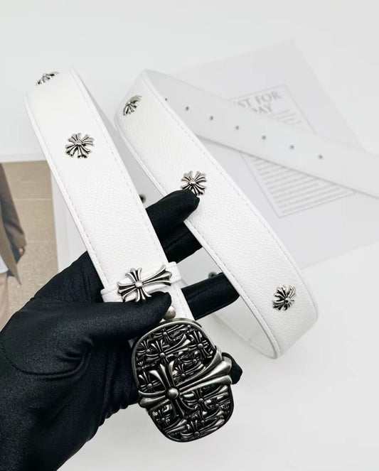 CHROME HEARTS LEATHER BELT (105cm)