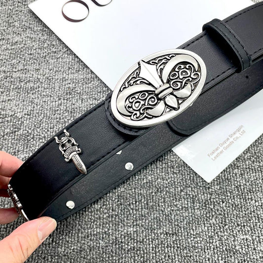 CHROME HEARTS LEATHER BELT 4 (105cm)
