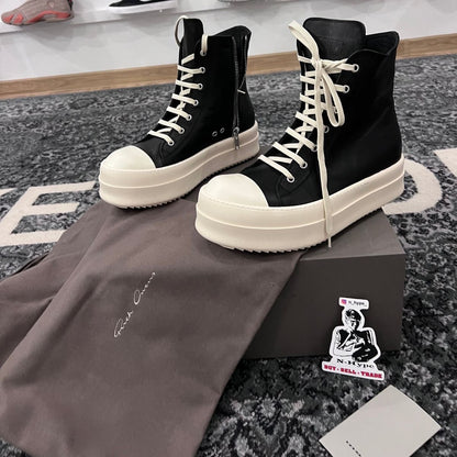 RICK OWENS SS25 HOLLYWOOD MEGABUMPER SNEAKERS IN BLACK