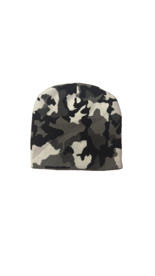 GREY CAMOUFLAGE BEANIE