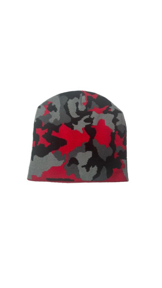 CAMOUFLAGE BEANIE RED