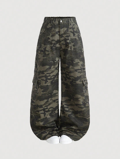 CAMOUFLAGE  FLAIRCARGO PANTS
