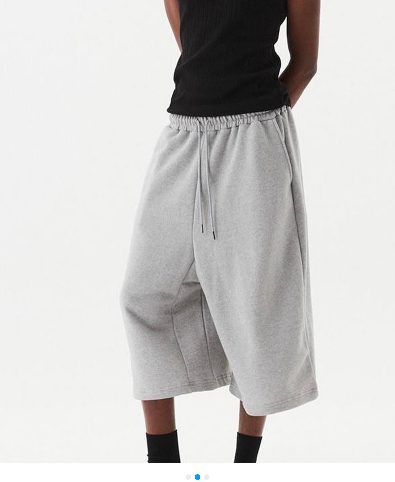 plain knee length  sweat jorts
