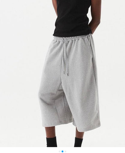 plain knee length  sweat jorts