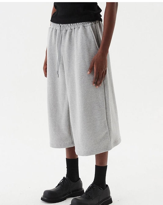 plain knee length  sweat jorts